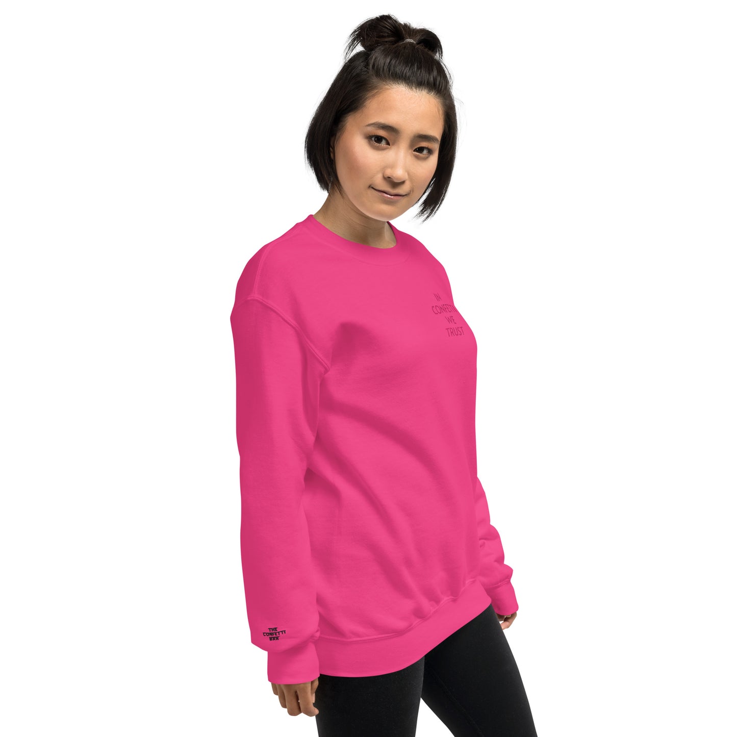 In Confetti We Trust Pink Crewneck Sweatshirt