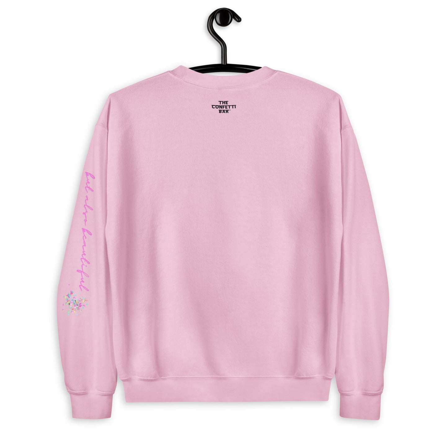 MESSY AF (but also beautiful) Pink Crewneck Sweatshirt