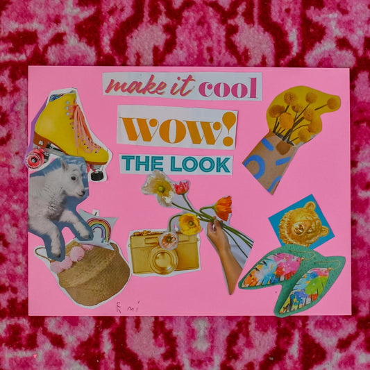 "Wow! The Look" | original collage by Emi, age 5